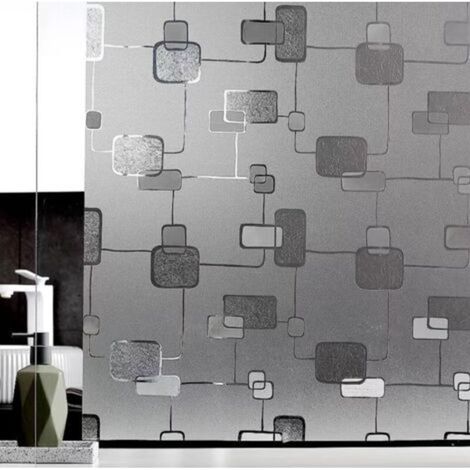 Film Fenêtre Opaque Anti Regard 60x200 cm Brise vue Mat pour Bureau, Salon, Cuisine
