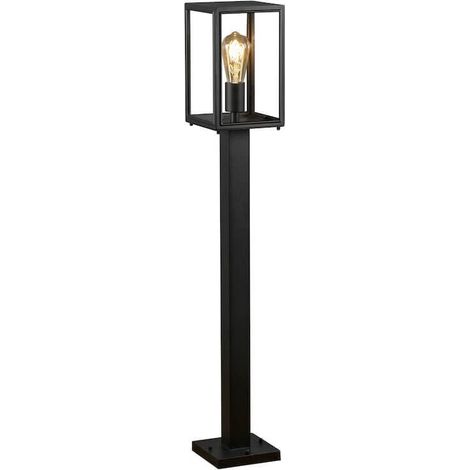Konstsmide Carpi Borne Courte Extérieure Moderne E27 Noire Avec Verre Clair, IP44 (1/3)