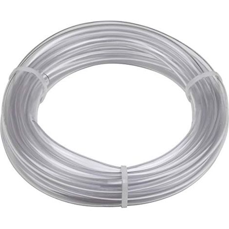 Meister 9920380 Tuyau en PVC Transparent 6 m x 10 mm sans Insert en Tissu pour Circulation de l'air et des liquides pour Applications sans Pression/Tuyau d'air/Tuyau d'aquarium / (1/2)