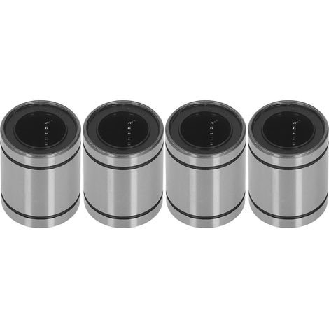 Lot de 4 Roulements Linéaires en Acier LM20UU, Alésage 20mm, Extérieur 32mm, Largeur 48mm, pour Équipements de Machines (1/5)