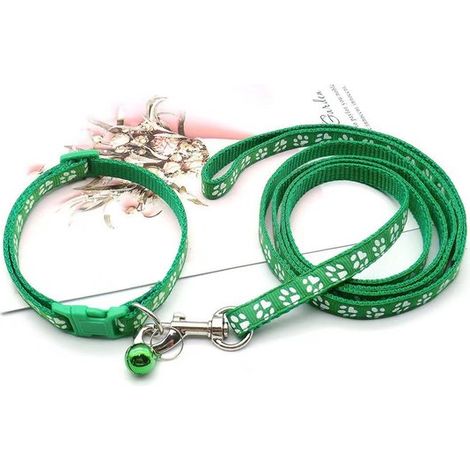 Collar para cachorros con correa, correa ajustable de nailon suave para cachorros y perros pequeños, 1,2 m de largo, azul cielo (1/5)