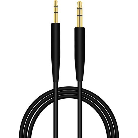 Cable Audio Jack 3.5mm Vers 2.5mm Stereo Plaque Or - Compatible Casque Bose OE2 QC25 QC35 - Longueur 125cm - 1 Piece (1/5)