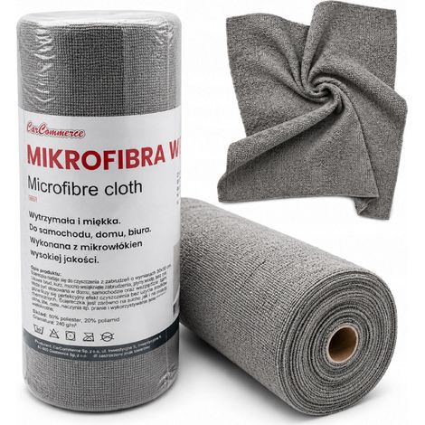 Paños de microfibra en rollo, universales, 190 g/m², 30x30 cm, 50 unidades. (1/5)
