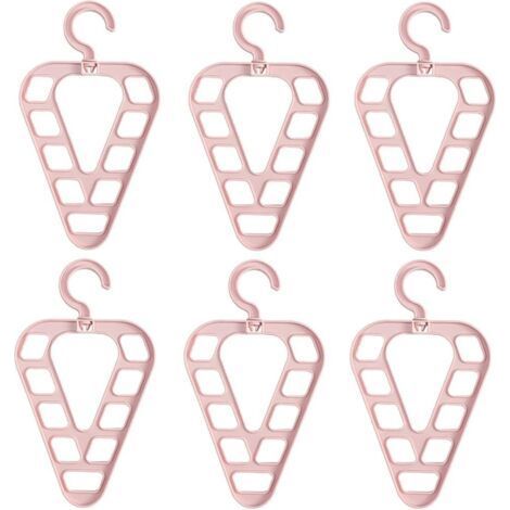 Organisateur de Cintres Magic, Cintres Porte-Manteaux Multi-Fonctions Gain de Place, Cintre Antidérapant Multifonctionnel Triangle à 9 Trous, Crochet Pivotant à 360 °(6 pcs) (1/5)