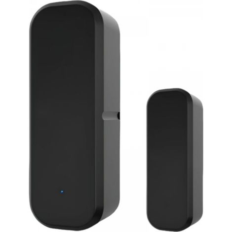 Capteur magnétique intelligent pour porte, noir, 2,327 cm, 1 unité, capteur d'alarme magnétique pour porte intérieure domestique. (1/5)