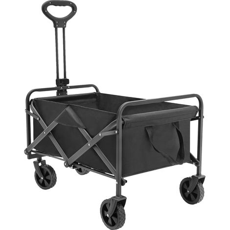 Chariot à main, Haute Capacité de Charge, Design Pliable, noir (1/2)
