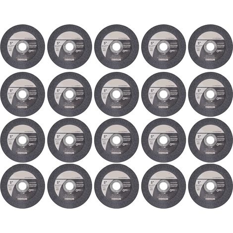 Lot de 20 disques à tronçonner ultra-fins pour meuleuse d'angle, en acier inoxydable et métal (diamètre extérieur 125 mm, diamètre intérieur 22 mm).