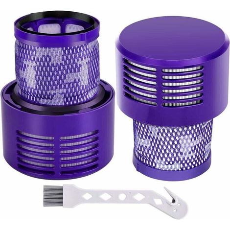 Filtre pour Dyson V10 SV12, 2 Filtres de Remplacement pour Aspirateur Dyson V10 SV12 Cyclone Séries, V10 Absolute Animal Motorhead Total Clean SV12 Accessoire Sans Fil DY-969082-01 (1/4)