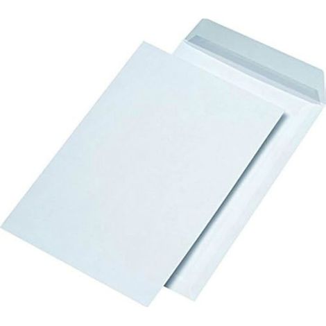 Enveloppe C4 - Auto-adhésive - Sans Fenêtre - Blanche - Format 324 x 458 mm - Par 100