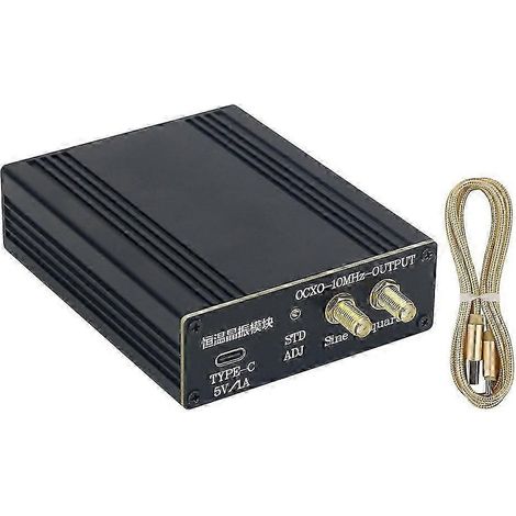 Module OCXO 10 MHz, sortie sinusoïdale, haute stabilité, oscillateur à cristal à température constante, boîtier métallique simple. WHBYV (1/4)