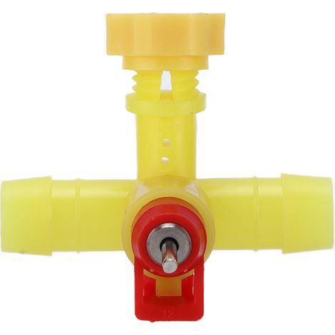 Lot de 10 abreuvoirs automatiques à tétine pour volailles, accessoires de ferme (abreuvoir à bille d'acier à trois voies) (1/5)
