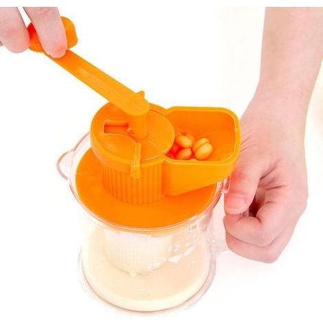 Tragbare, manuelle Zitruspresse zur einfachen Gewinnung von frischem Saft aus Orangen, Gemüse und anderen Früchten (1/5)