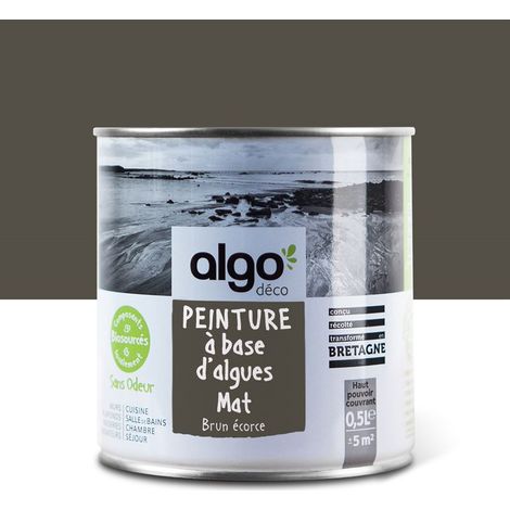 Peinture écologique Algo - Mat - Brun écorce - 0.5L (1/5)