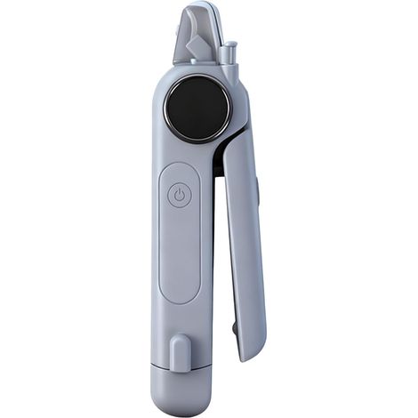 Tagliaunghie elettrico 2 in 1 per cani con lima a 3 velocità, luce LED e protezione antispruzzo, ricaricabile (grigio) (1/5)