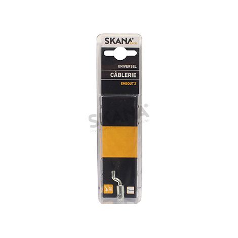 Terminale per cavi in acciaio, a forma Z avvitabile. Per cavi flessibili fino a ø: 2,5 mm.