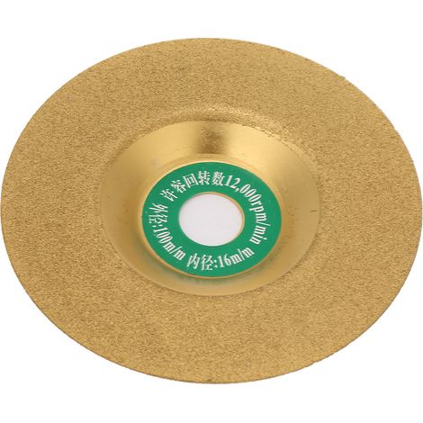 Ortviai Disque à meuler diamanté bol 100 mm or pour pierre, quartz et granit (1/5)