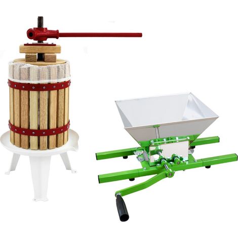 Pressa per Frutta 18 Litri e Trituratore 7 Litri Per Fare Succo, Sidro e Vino (1/5)