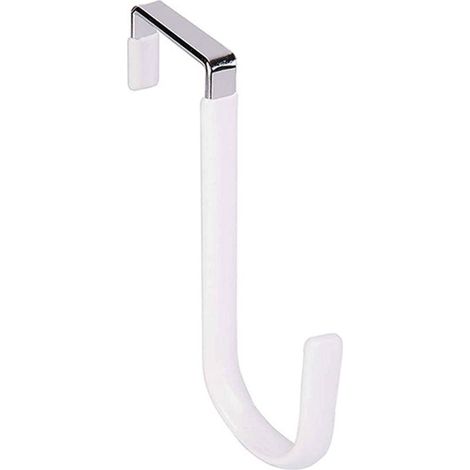 Ganchos con clip para puerta, ganchos en forma de S para colgar abrigos, bolsos y toallas en el baño, la cocina y la oficina (X) (1/5)
