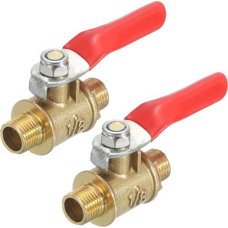 2Pcs Robinet à Bille Mini en Laiton Interrupteur d'Arrêt (1/5)