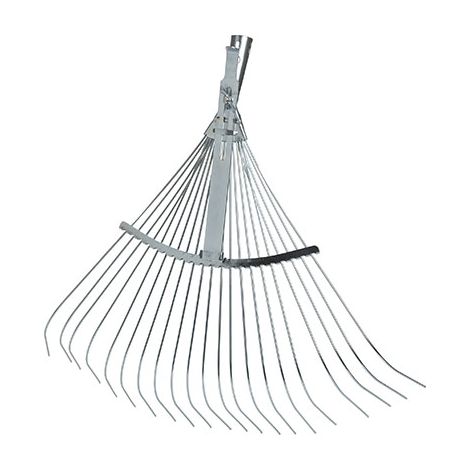 SCOPA GIARDINO A VENTAGLIO 863 AGEF  ACCIAIO ZINC CM 50/63X53 O.CONICO D.TONDI MM 26