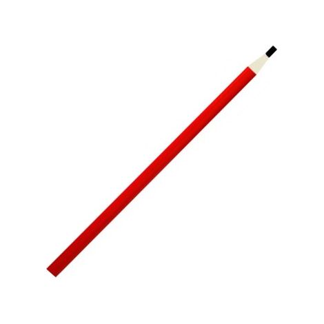 Crayon de charpentier rouge x 12 pour bois sec 30 cm EDMA (1/2)