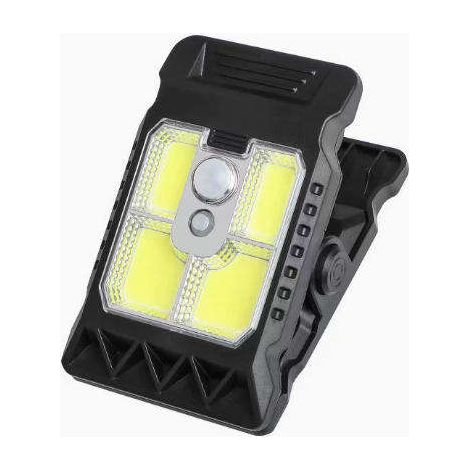 Confezione da due lampade da parete solari a batteria al litio CC, con sensore di movimento, a LED, con clip, per esterni, ideali per giardino e montaggio a parete. (1/4)