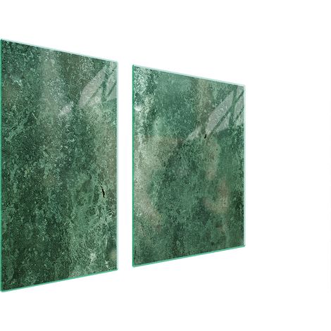 Assiette en verre et planche à découper 100x52 turquoise (1/5)