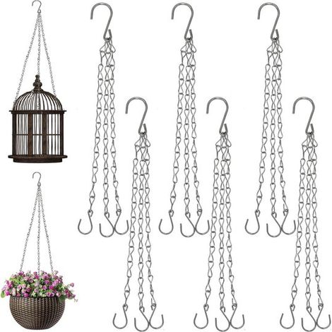 Blumentopfkette – Platzsparend – 6er-Set – Hochwertiges Eisen (1/5)