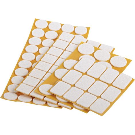 Kit di pad in feltro da 100 a pezzo. Iutocollant.Blanc Content: 100