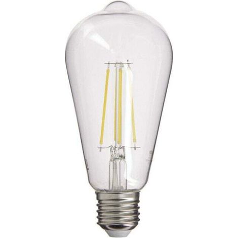 Lampadina a filamento LED Edison, XU, attacco E27, consumo 8W (equiv. 75W), luce bianca calda, prodotto di alta qualità, lunga durata, risparmio energetico, senza UV, conforme CE/RoHS - KZQ (1/4)