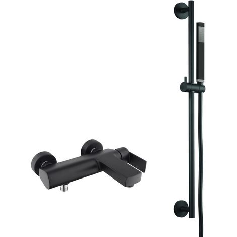 Swiss Aqua Technologies by Paffoni B-Way Set Mechanischer Wannen-/Duschmischer + Brausestange + Handbrause 1 Strahl + Schlauch,