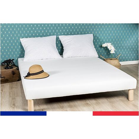Matelas 140x190 cm Ressorts Ensachés Épaisseur 28 cm Surmatelas Mousse HR Confort MiFerme Garantie 4 Ans (1/5)