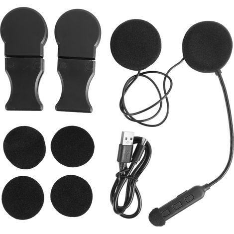 Écouteurs Bluetooth pour casque de moto, écouteurs d'extérieur, écouteurs de sport étanches pour motos, haut-parleur mains libres, contrôle des appels musicaux, réponse automatique, système audio de h (1/5)