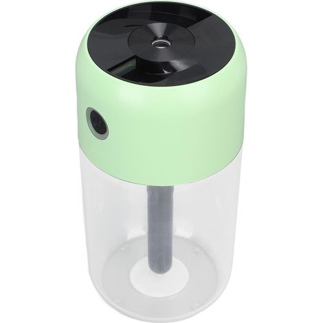Mini humidificateur coloré et rafraîchissant avec veilleuse, idéal pour la voiture, le bureau, la chambre ou la maison. Ultra silencieux, capacité 300 ml, vert. (1/5)