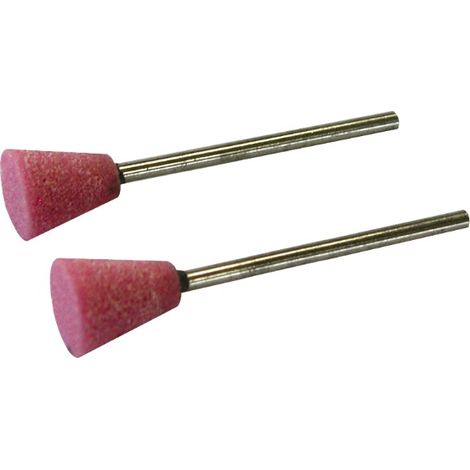 2 umgekehrt konische Aluminiumoxid-Schleifscheiben Ø 10 mm Maxicraft