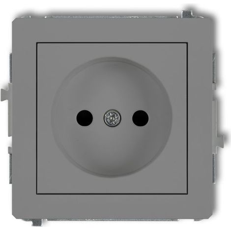 Deco Presa singola b/u grigio opaco 27DGP-1p (1/3)