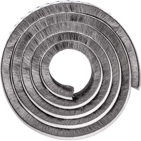 Joint Porte Joint Fenetre Isolation Joint Porte Garage Bande Etancheite Autocollante Bande de Brosse Bande de Joint Brosse Porte pour Isolation Phonique Anti Froid, Gris 10M (1/5)