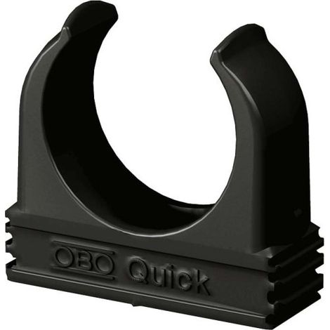 OBO Bettermann Abrazadera rápida M40 polipropileno negro intenso RAL 9005, 2149575