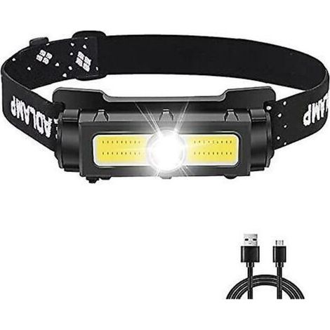 Lampe Frontale Puissante 1000 Lumens,Lampe Frontale LED Rechargeable avec Lumière Rouge Blanche et Aimant Amovible Torche Frontale 7 modes pour la Course, le Camping, la Pêche [Classe énergétique A+++ (1/5)