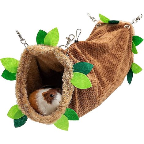 Petit animal de compagnie, hamac suspendu en forme de tunnel, lit chaud pour cage, hamster ou chinchilla