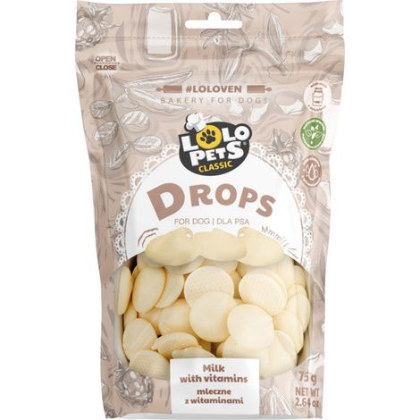 Lolo Pets  Gouttes vitaminées pour chiens 75 g - Lait 75 g