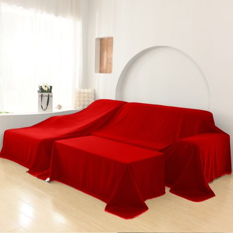 Drap de lit anti-poussière, housse de canapé anti-poussière, tissu anti-poussière domestique découpable pour s'adapter au lit, drap de lit épais et doux de taille Queen Size 200 x 240 cm (1/5)
