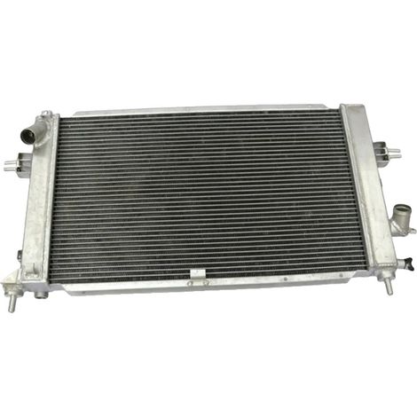 Radiador, construcción de aluminio, tamaño del núcleo 600 mm x 370 mm x 38 mm, tamaño total 840 mm x 400 mm x 115 mm, para Vauxhall Astra VXR, 30 % más de capacidad de refrigeración. (1/5)