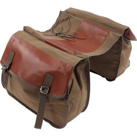 Sacoche de selle arrière pour vélo portable, grande capacité, idéale pour VTT et cyclisme - Couleur kaki (1/5)