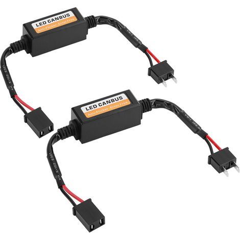 2 unidades de decodificador de faros LED, resistencias antiparpadeo, cancelador de errores para H7