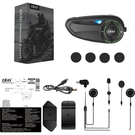 Casque de protection, connectivité Bluetooth, design étanche, 1PC Q8 (1/2)