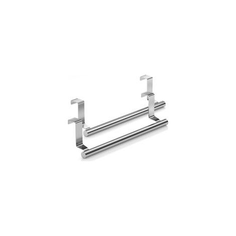 2 porte-serviettes de porte en acier inoxydable, couleur argent (1/5)