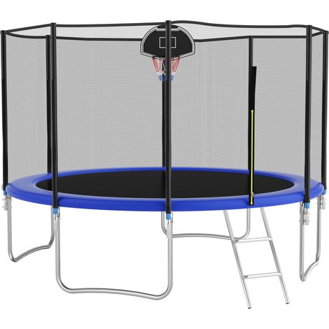 Trampoline extérieur 366 cm avec cadre en acier galvanisé et filet de sécurité renforcé (1/5)