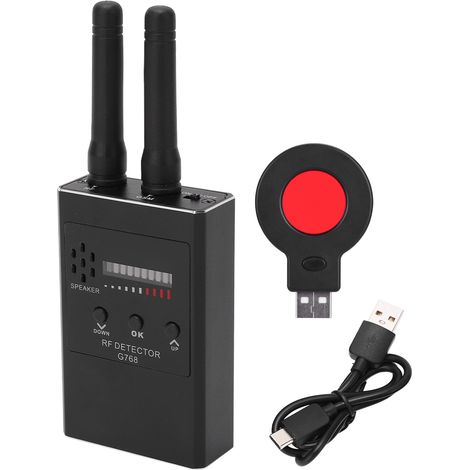 Détecteur de caméra GPS portable noir, modes de détection multiples sensibles, anti-positionnement pour hôtel