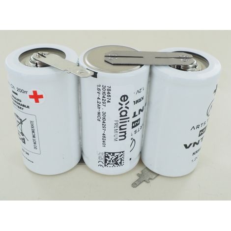 Batterie 3.6V 4Ah NiCd type 3 VTD 70 784674
